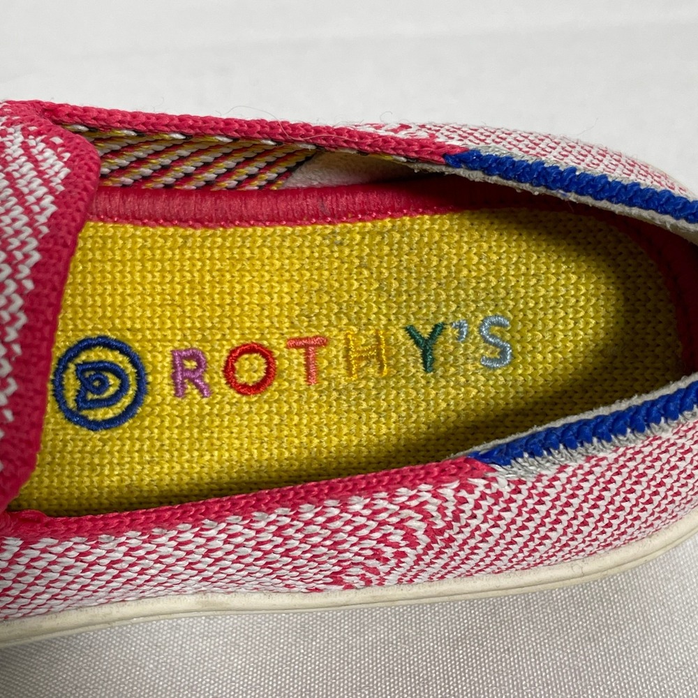 Rothy's The Sneaker Pink Flamingo Knit Slip On Shoes Kids Toddler Sz 12 - Picture 8 of 10